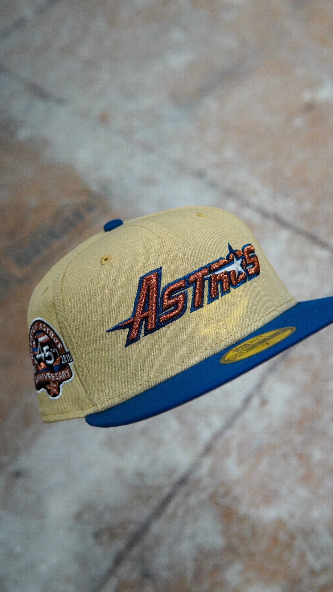 Astros 45th Anniversary Vegas Gold/ blue Brim