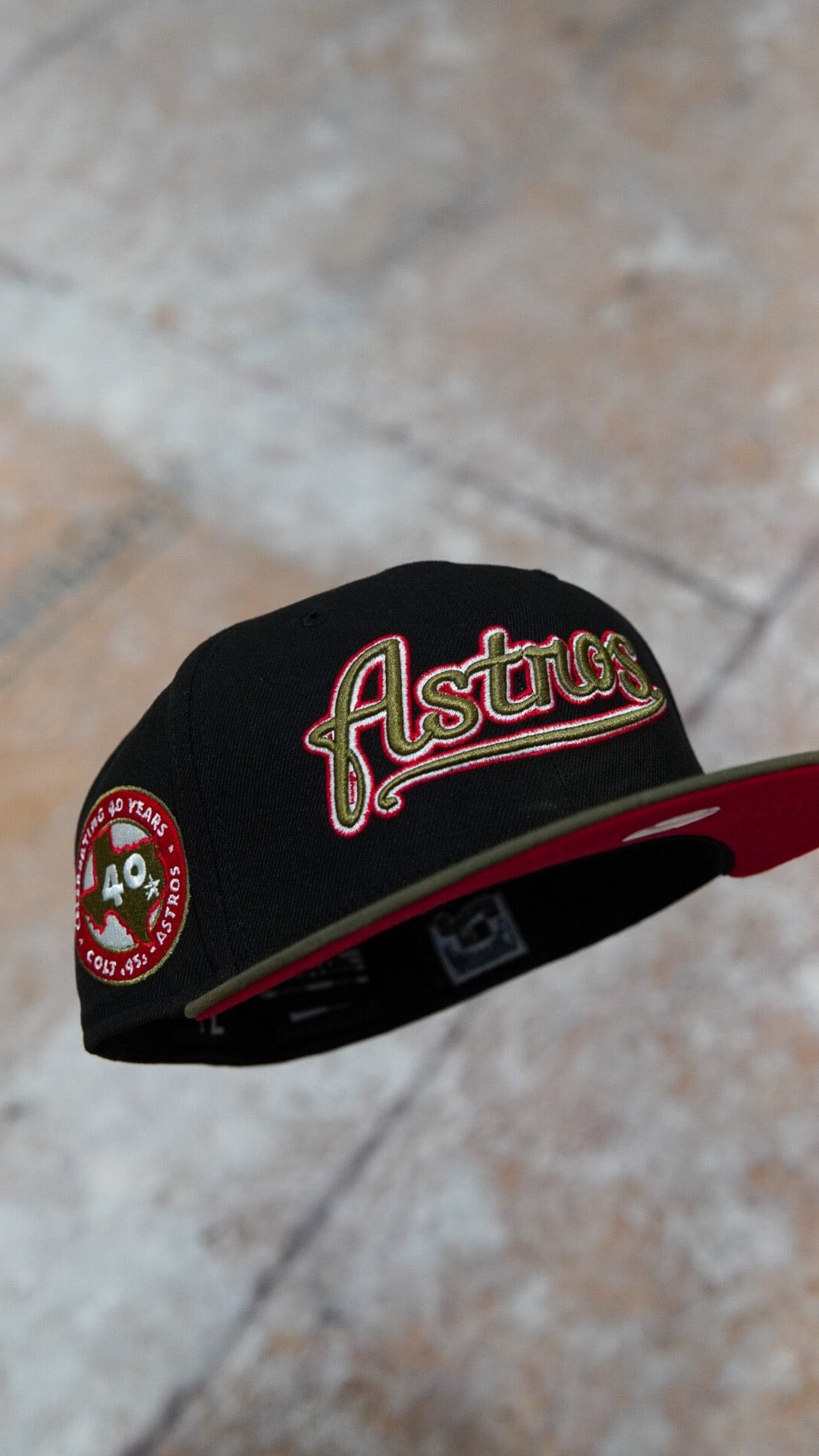 Black/Olive Astros script 40year anniversary