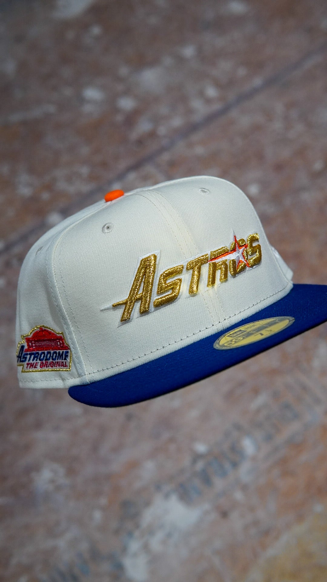 Astros Chrome/ blue Brim Astrodome Patch