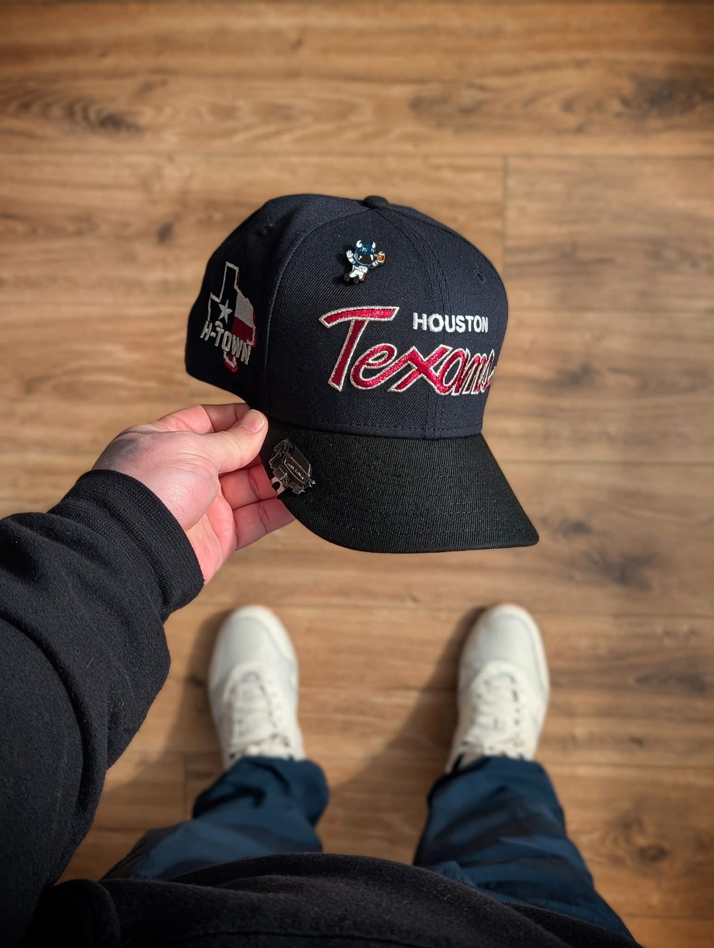 Houston Texans script Navy/Black