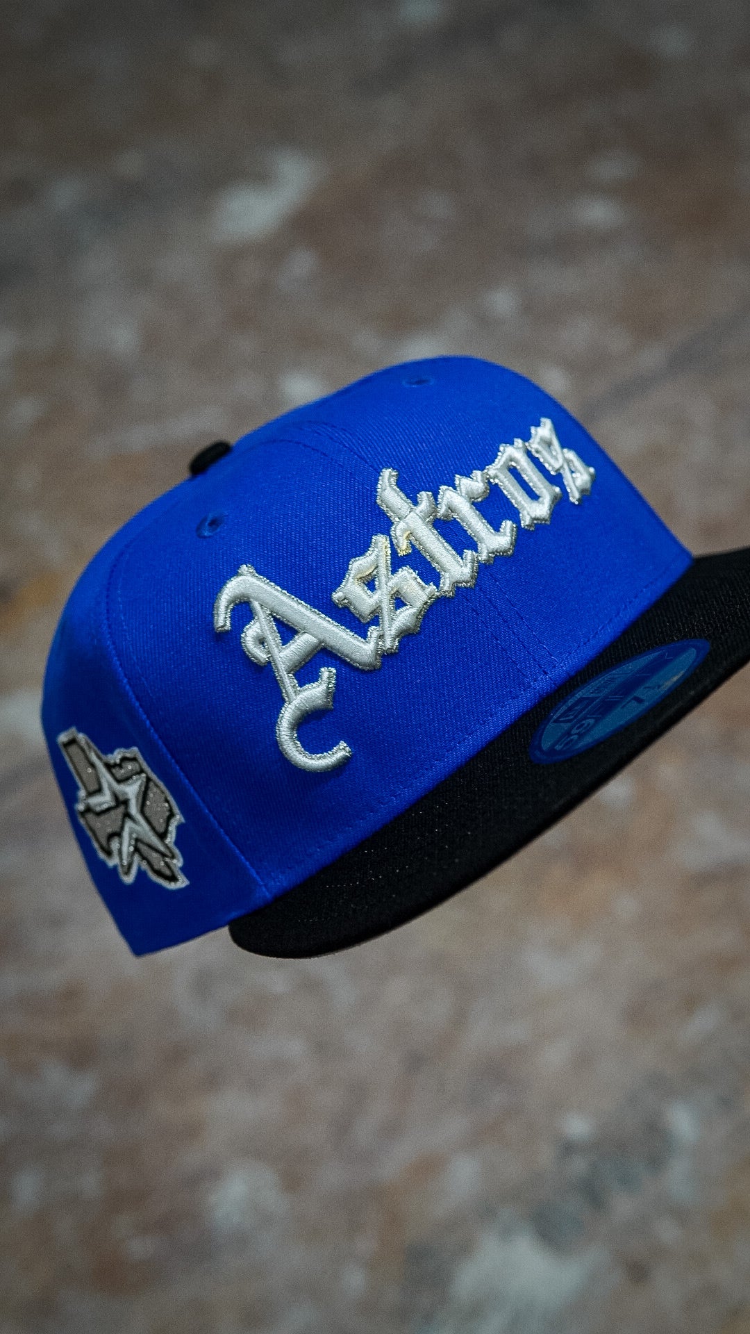 Astros Old English Royal/Black