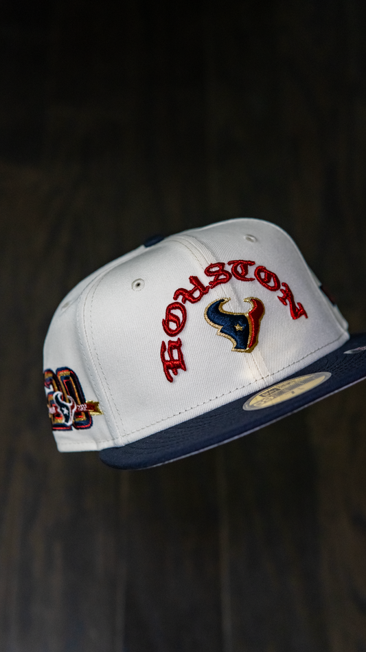 Texans old English Chrome/Navy