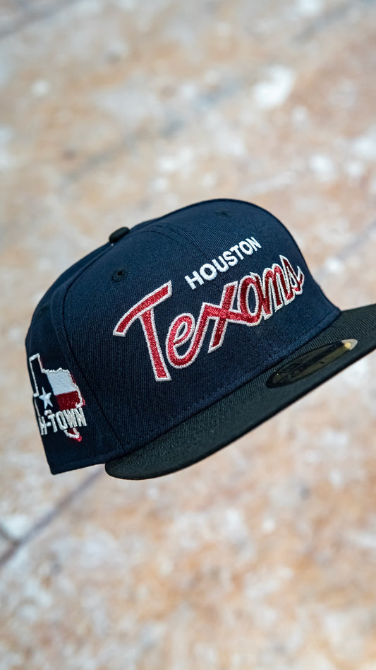 Houston Texans script Navy/Black