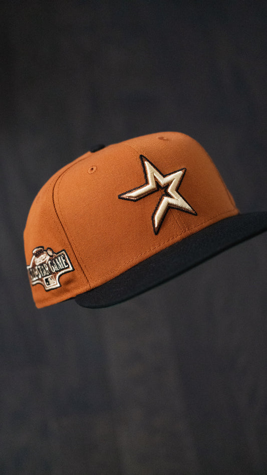 Burned orange/ black brim open star 2004 All Star