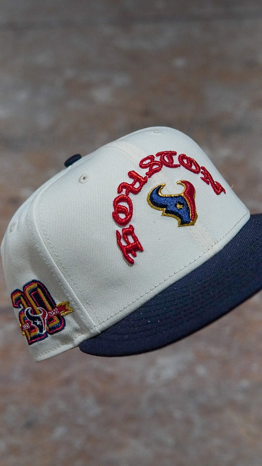 Texans old English Chrome/Navy